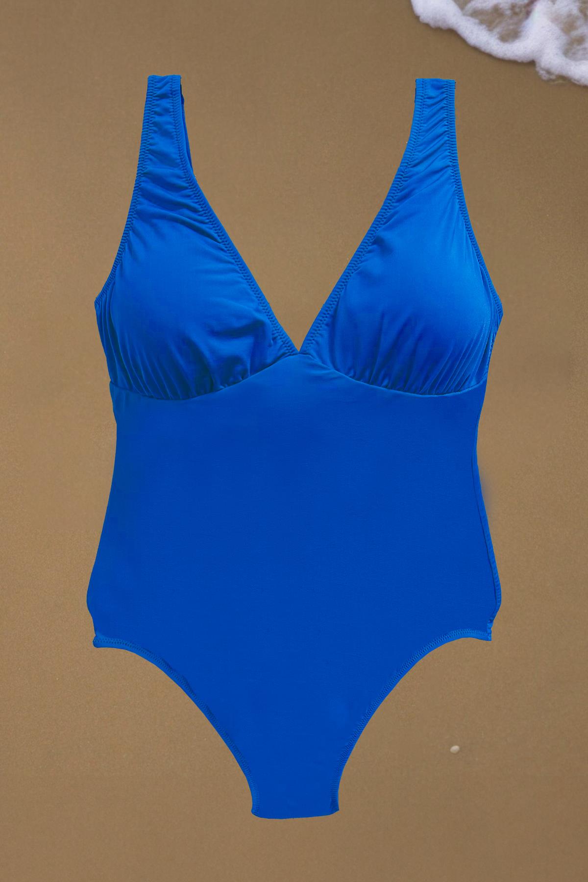 NAAILA THICK STRAP V-NECK SWIMSUIT SAKS