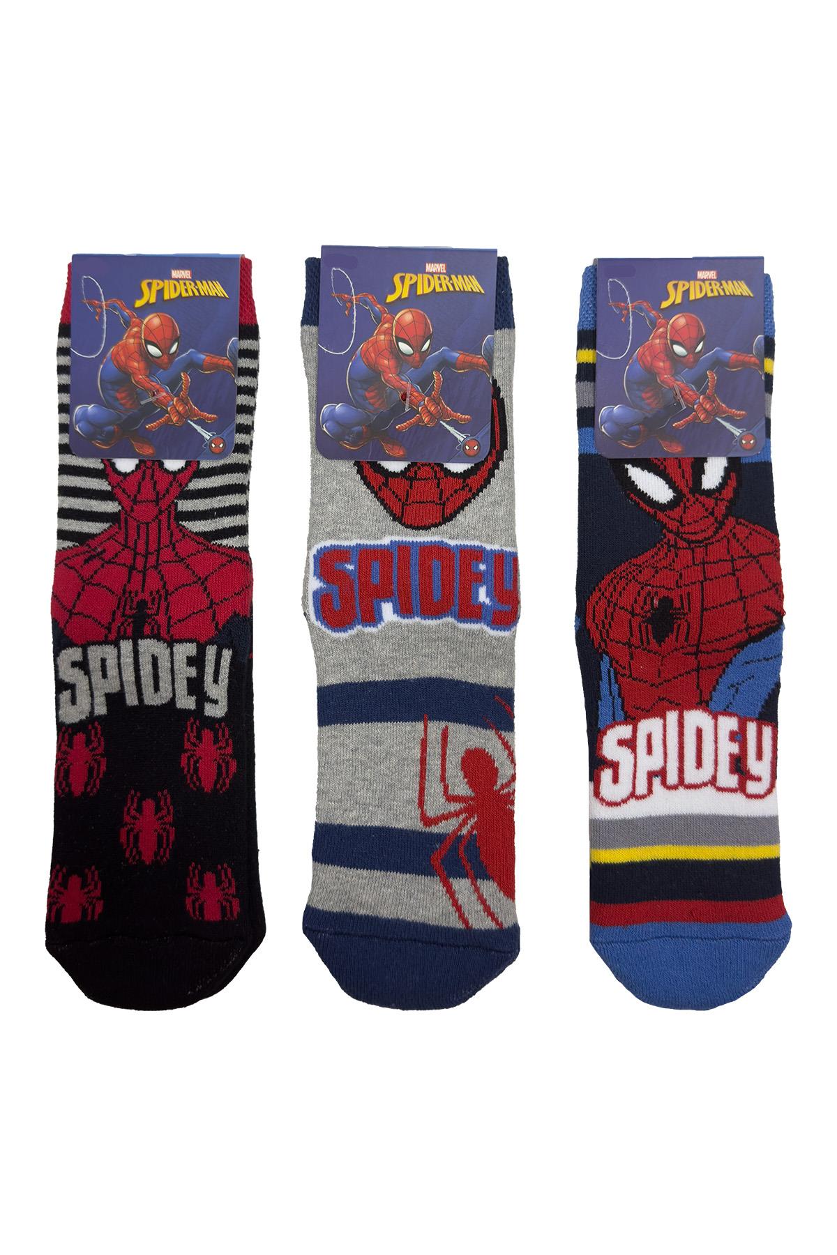 مجموعة جوارب مكونة من 3 قطع من مقابس المناشف لشخصية سبايدرمان