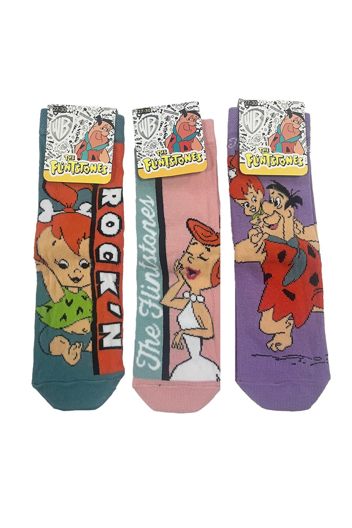 مجموعة جوارب مكونة من 3 قطع لشخصيات العصر الحجري ASORTI
