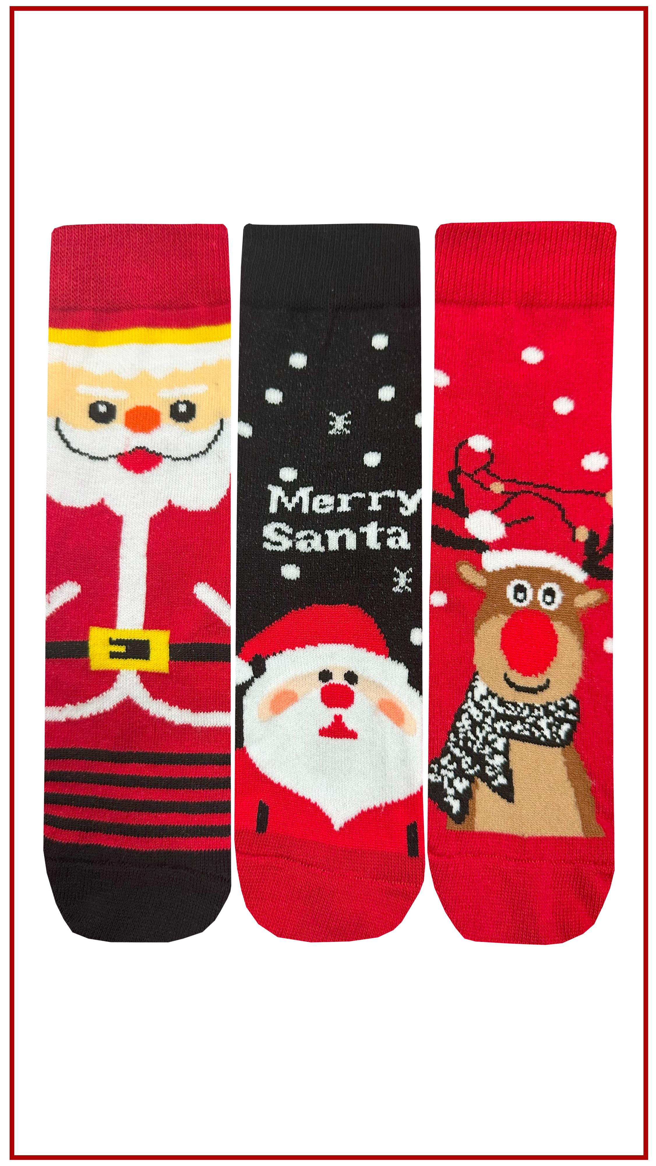 3'lü Yılbaşı Özel Çocuk Çorabı