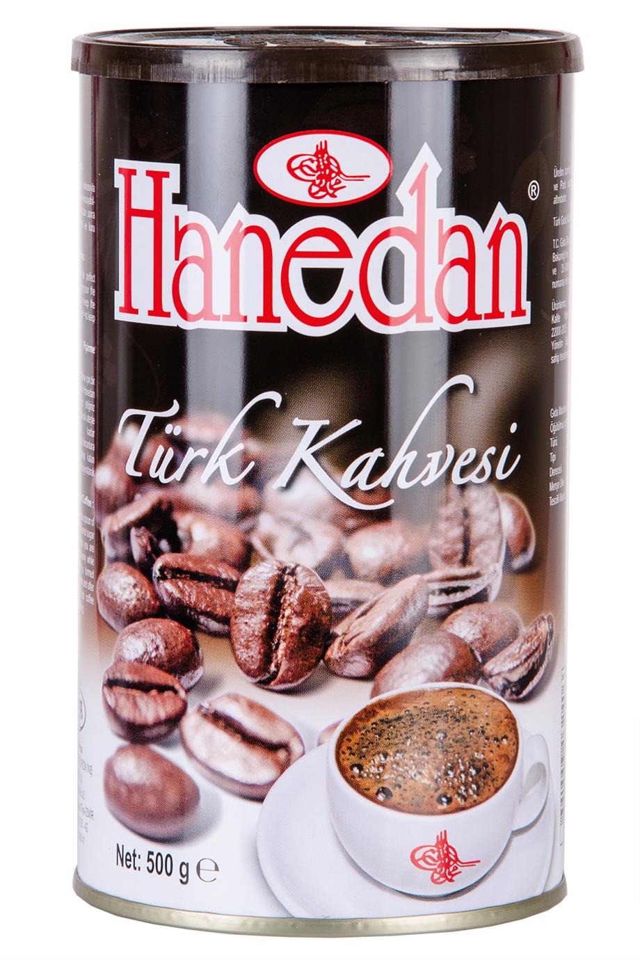 HANEDAN TÜRK KAHVESİ 500 GRAM TENEKE KUTU (6'LI)