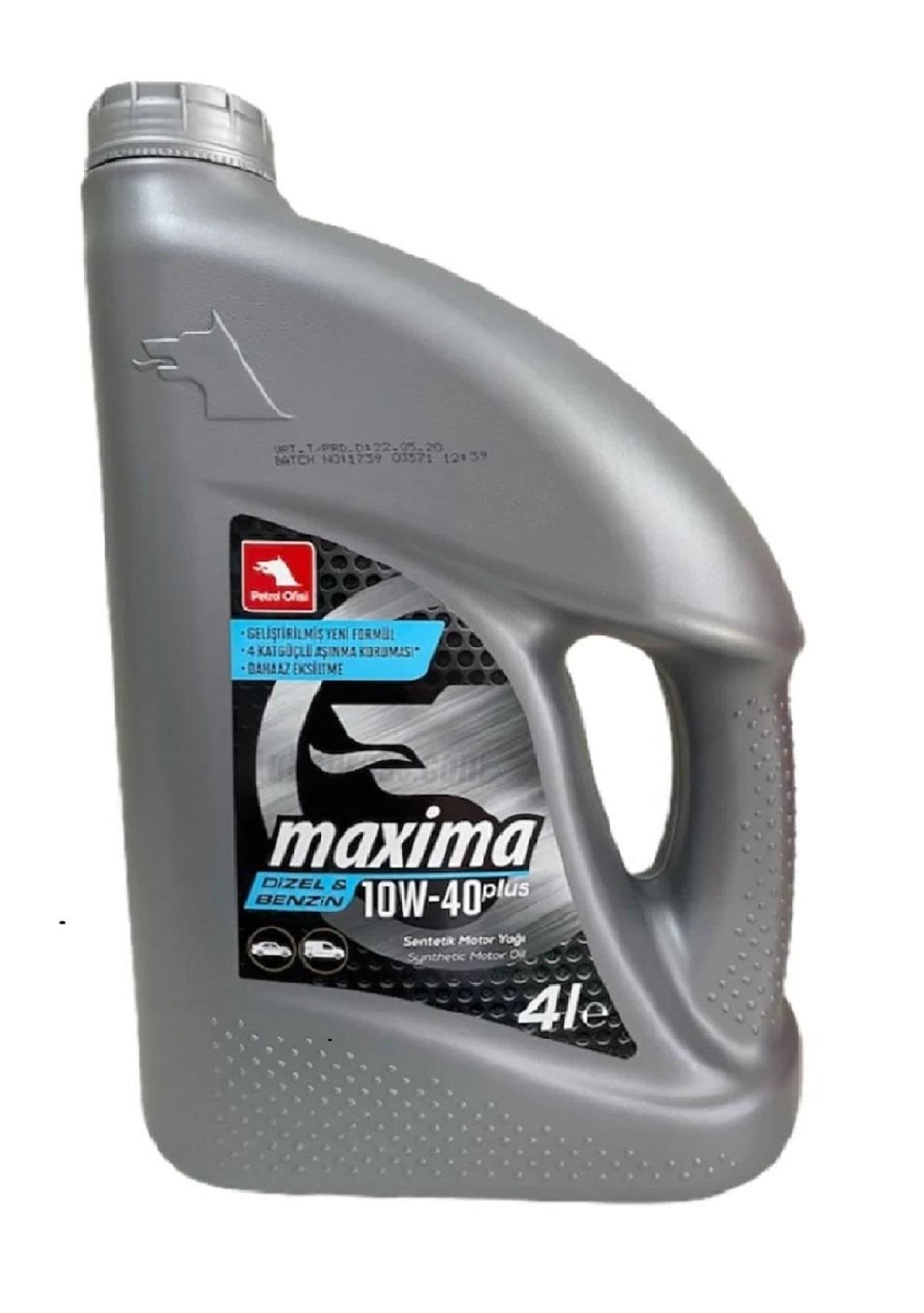 Petrol Ofisi MAXIMA 10W-40 PLUS 4 LTPetrol Ofisi Maxima 10W-40 Plus 4 LT