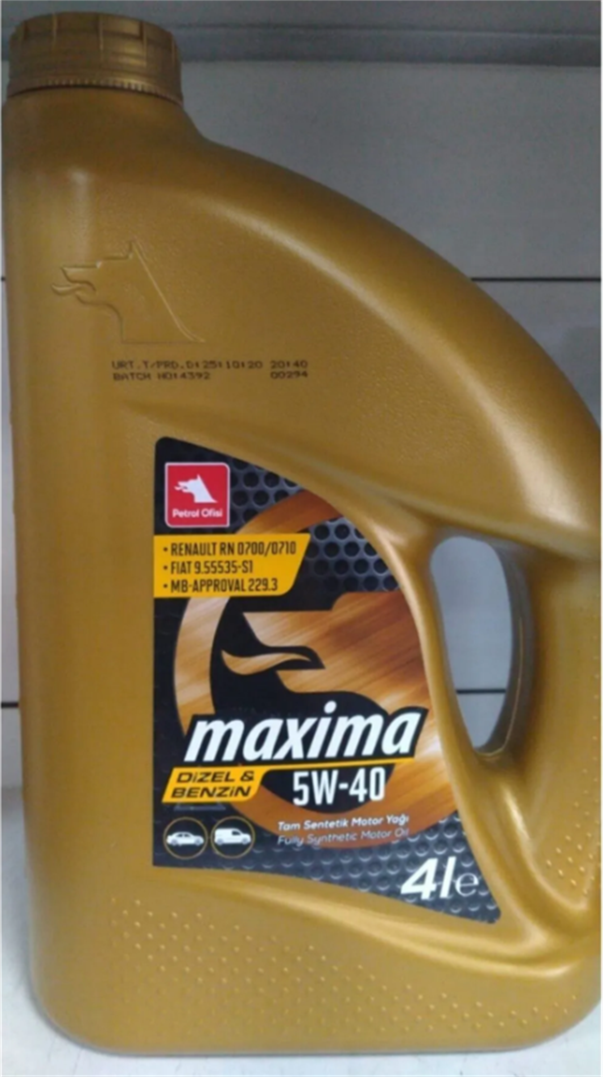 PETROL OFİSİ MAXIMA K 5W-40  4 LTPETROL OFİSİ MAXIMA K 5W-40  4 LT