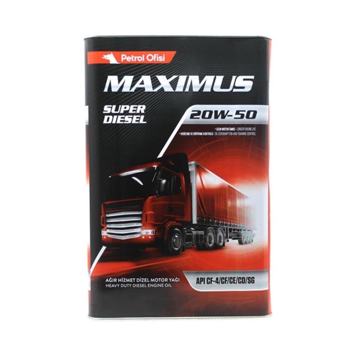 Petrol Ofisi MAXIMUS SUPER DIESEL 20W-50  16 KGPetrol Ofisi Maximus Super Diesel 20W-50 16 KG