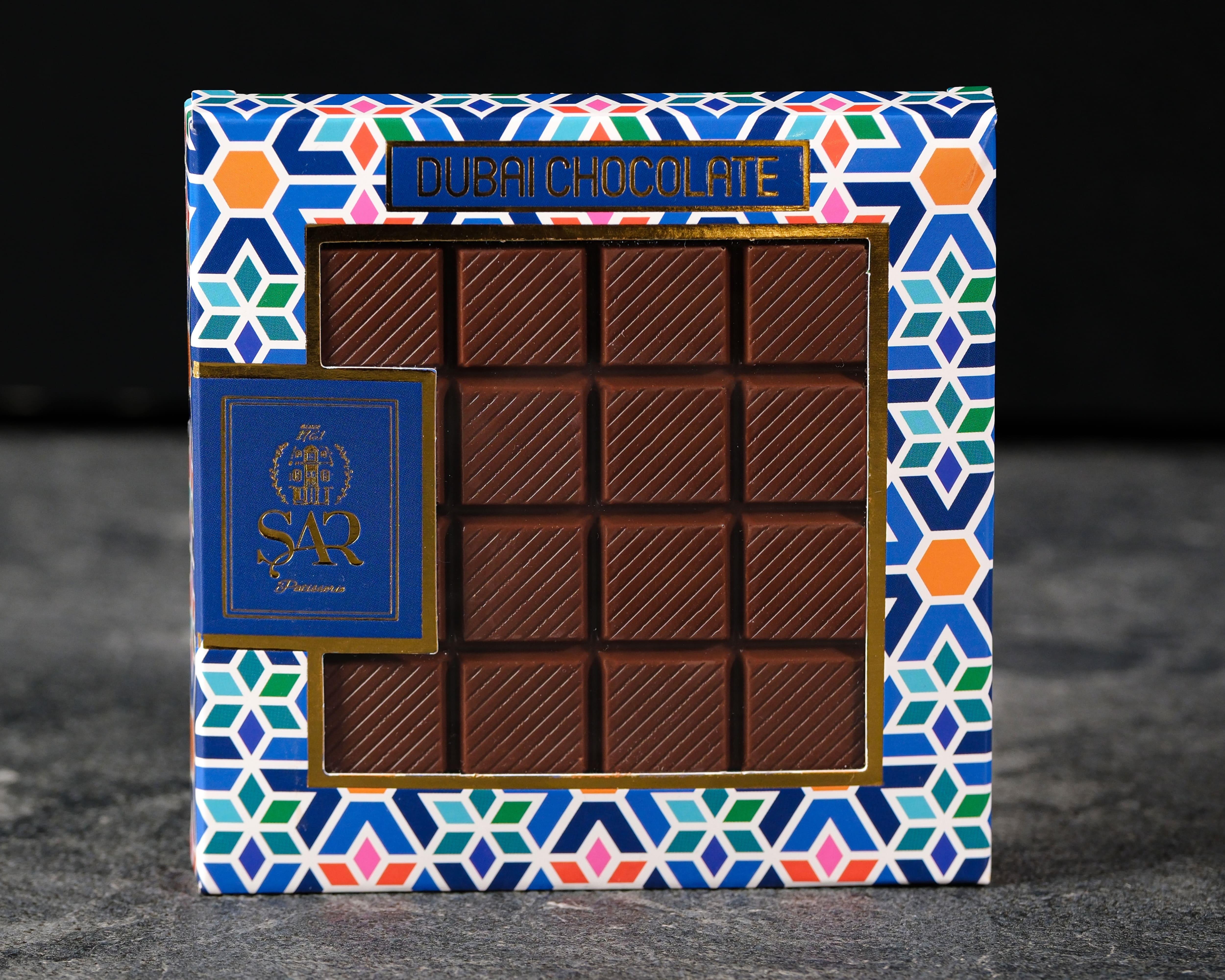 Dubai Çikolatası Kare Tablet (100 g)-%100 Gerçek El Yapımı