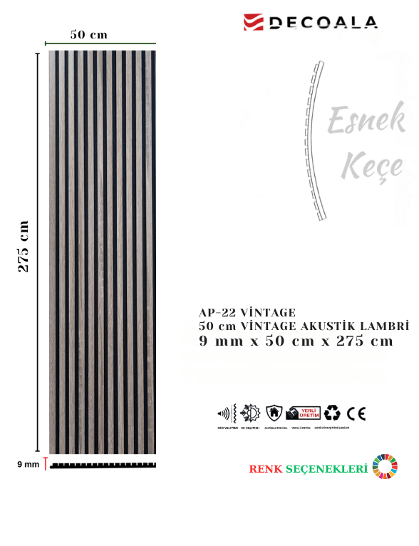 TEAK AKUSTİK PANEL