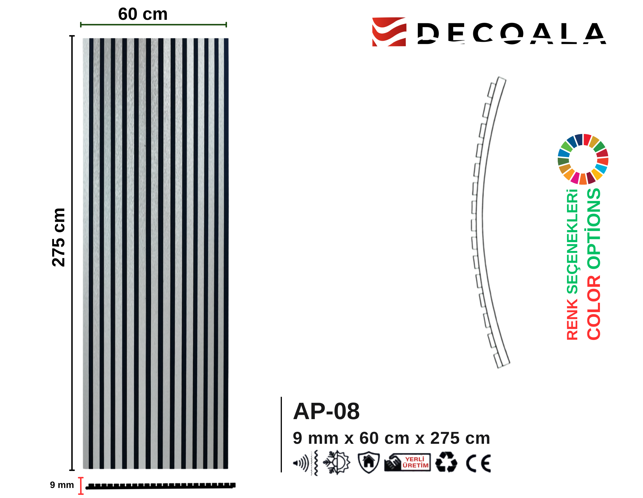 60cm Akustik Panel + Silikon Hediye