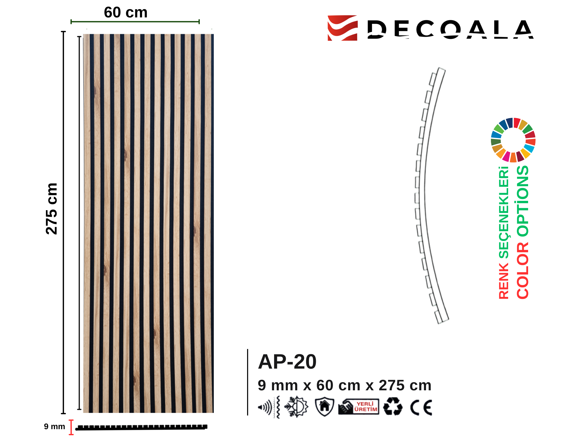 60cm Akustik Panel + Silikon Hediye