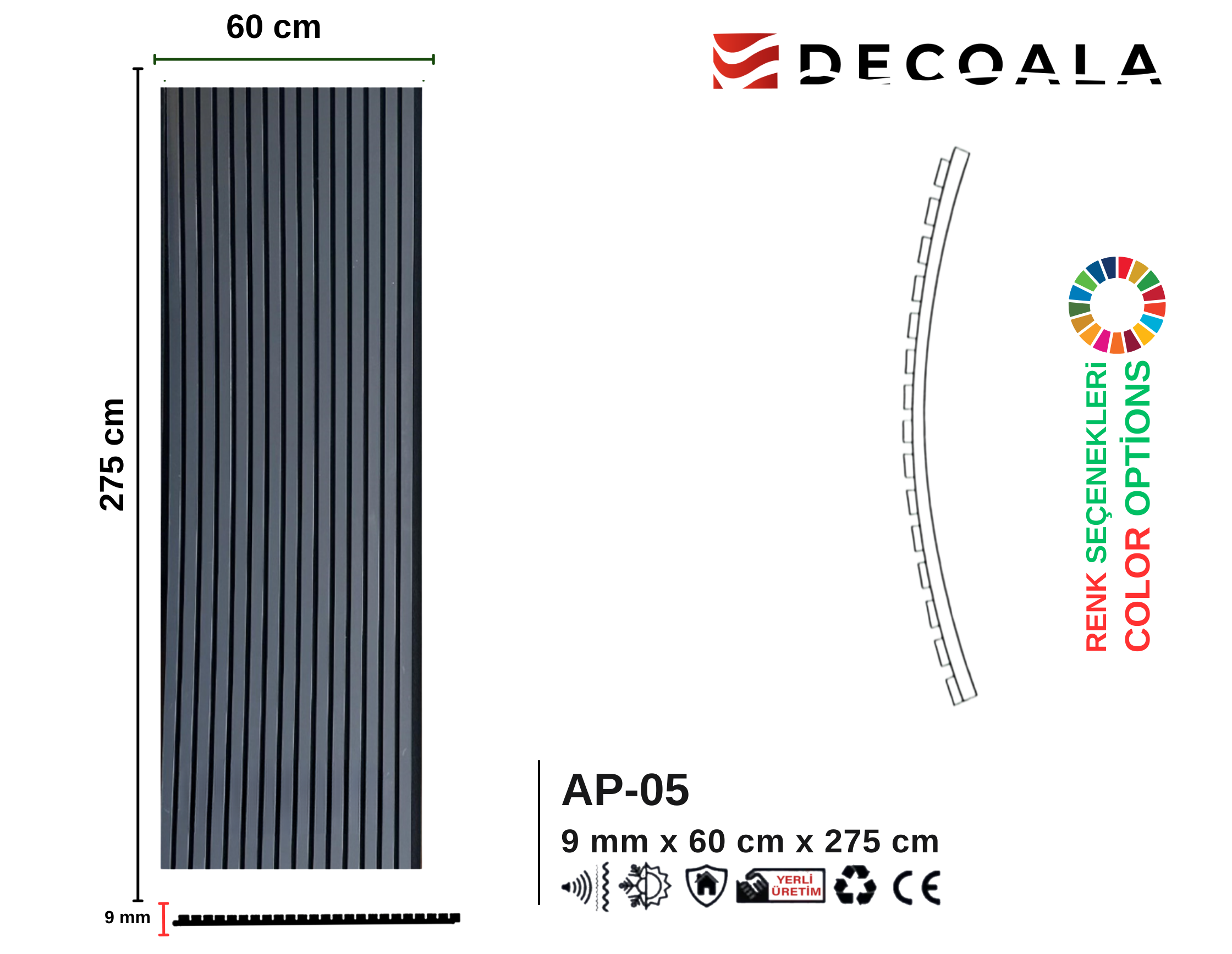60cm Akustik Panel + Silikon Hediye