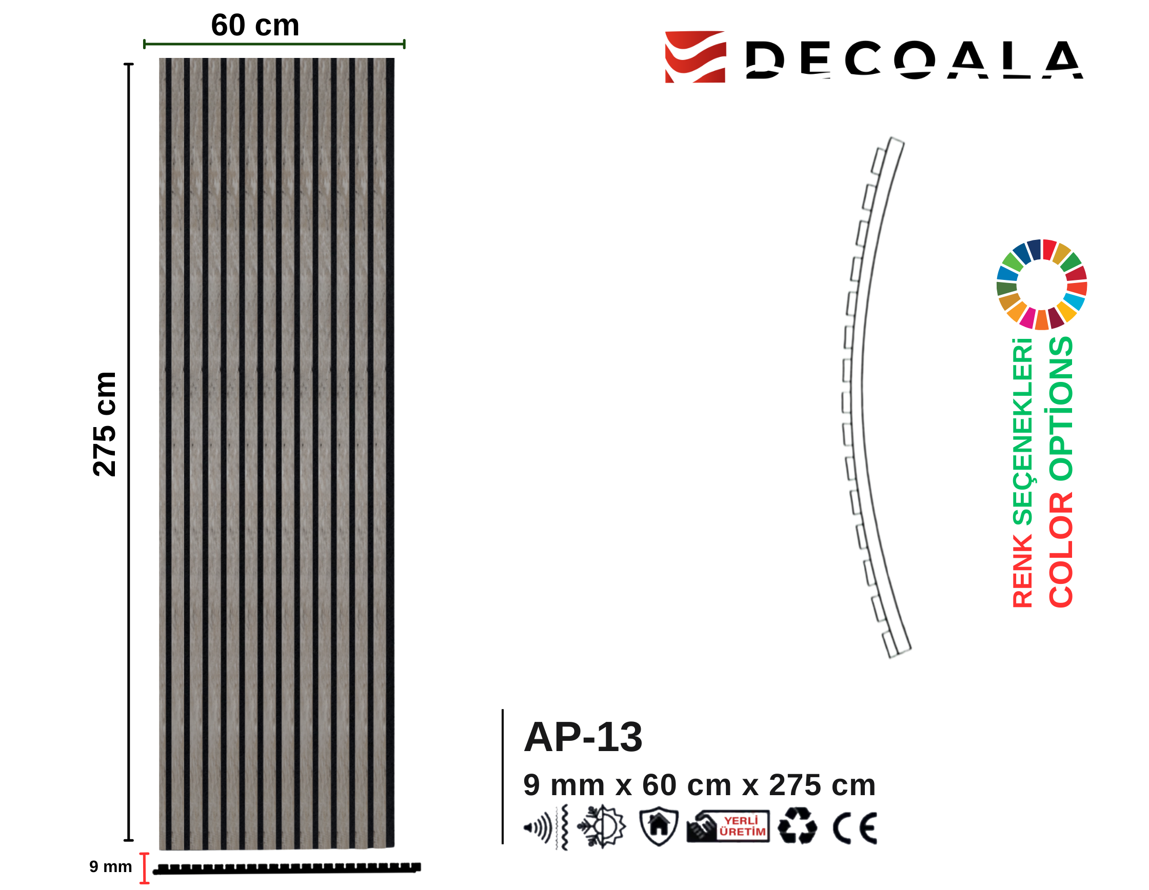 60cm Akustik Panel + Silikon Hediye