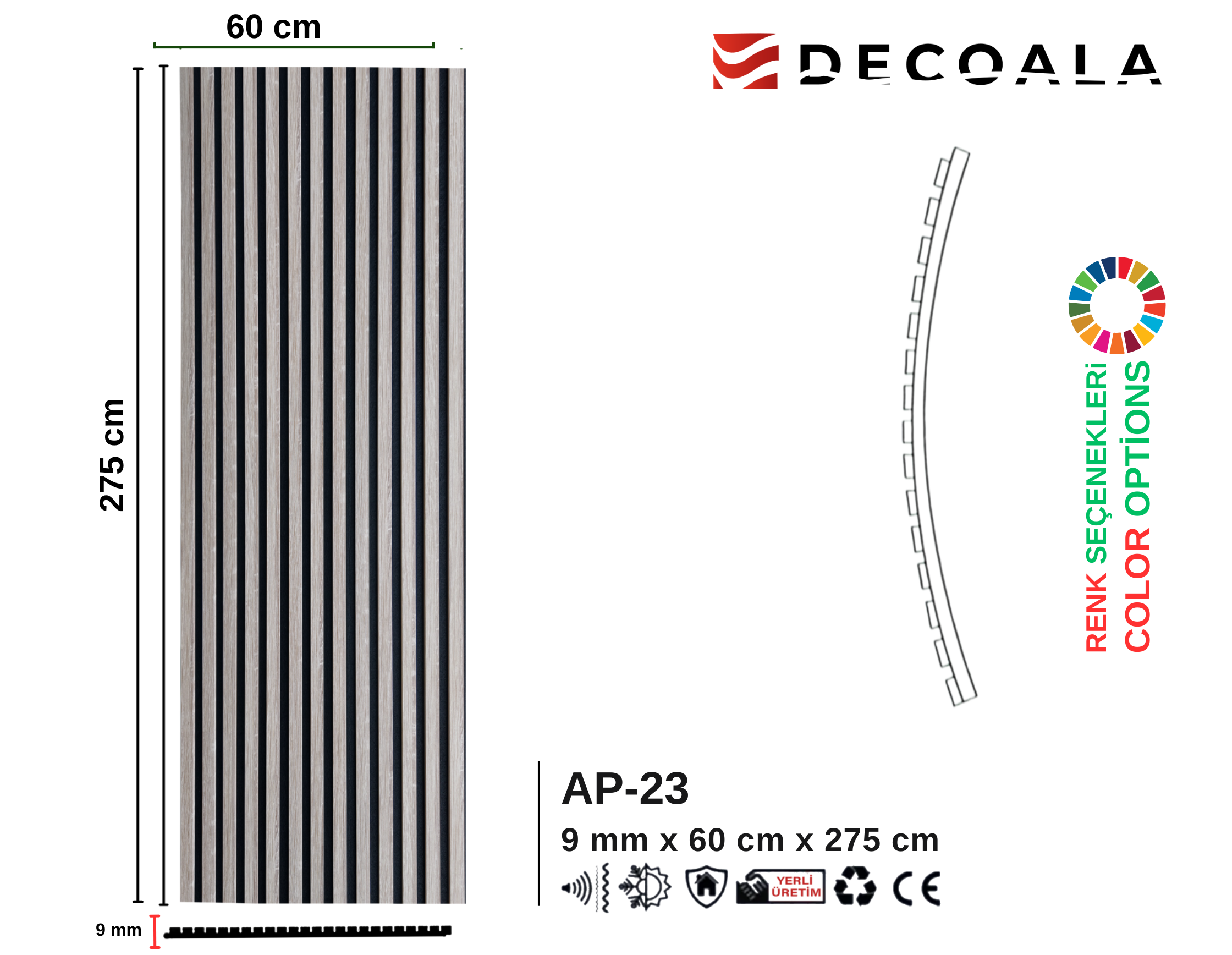 60cm Akustik Panel + Silikon Hediye