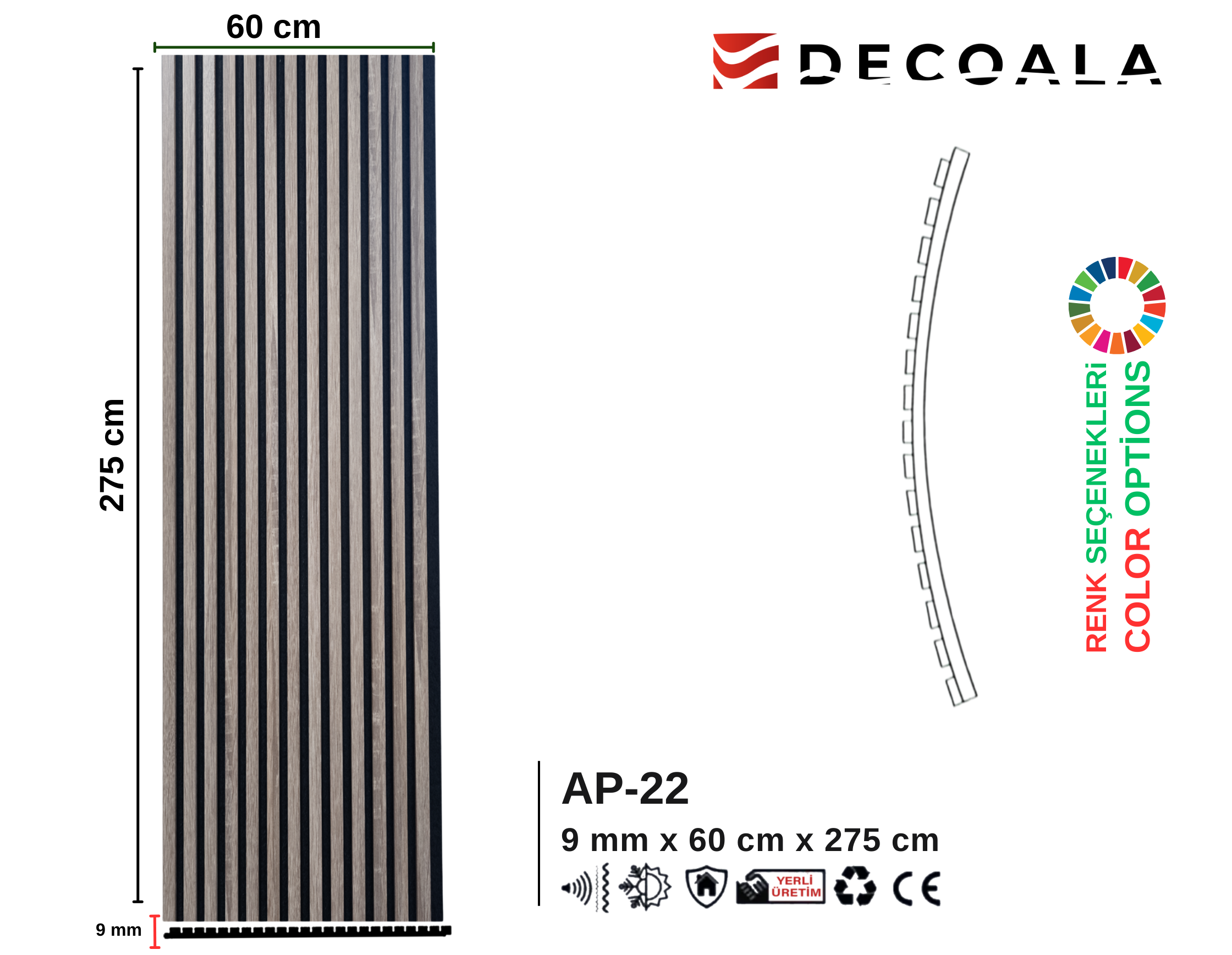 60cm Akustik Panel + Silikon Hediye