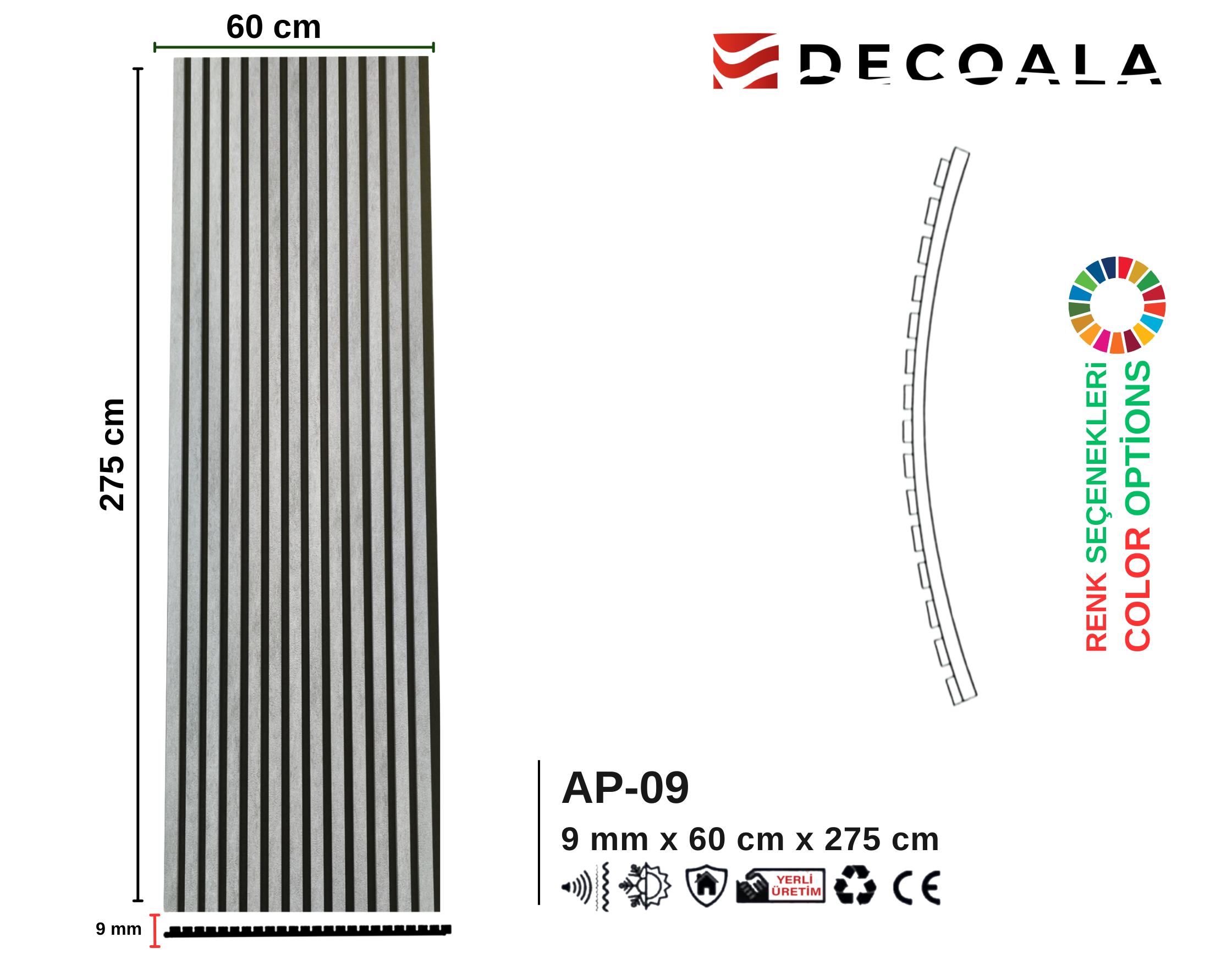 60cm Akustik Panel + Silikon Hediye