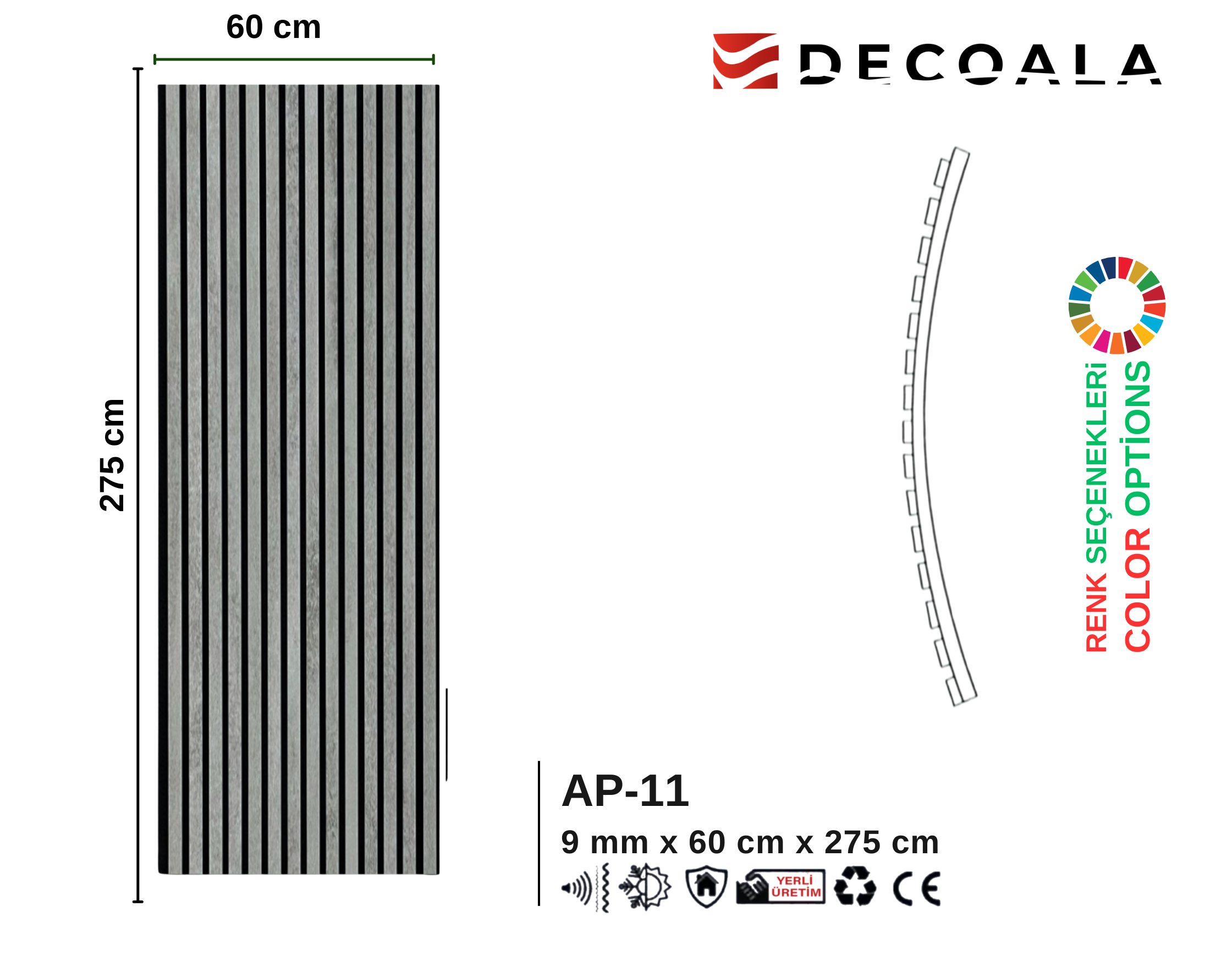 60cm Akustik Panel + Silikon Hediye