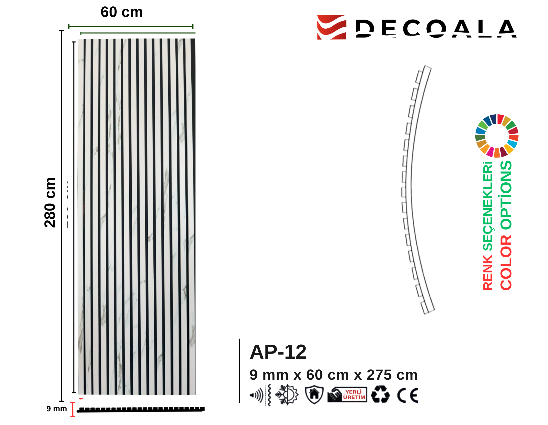 60cm Akustik Panel + Silikon Hediye