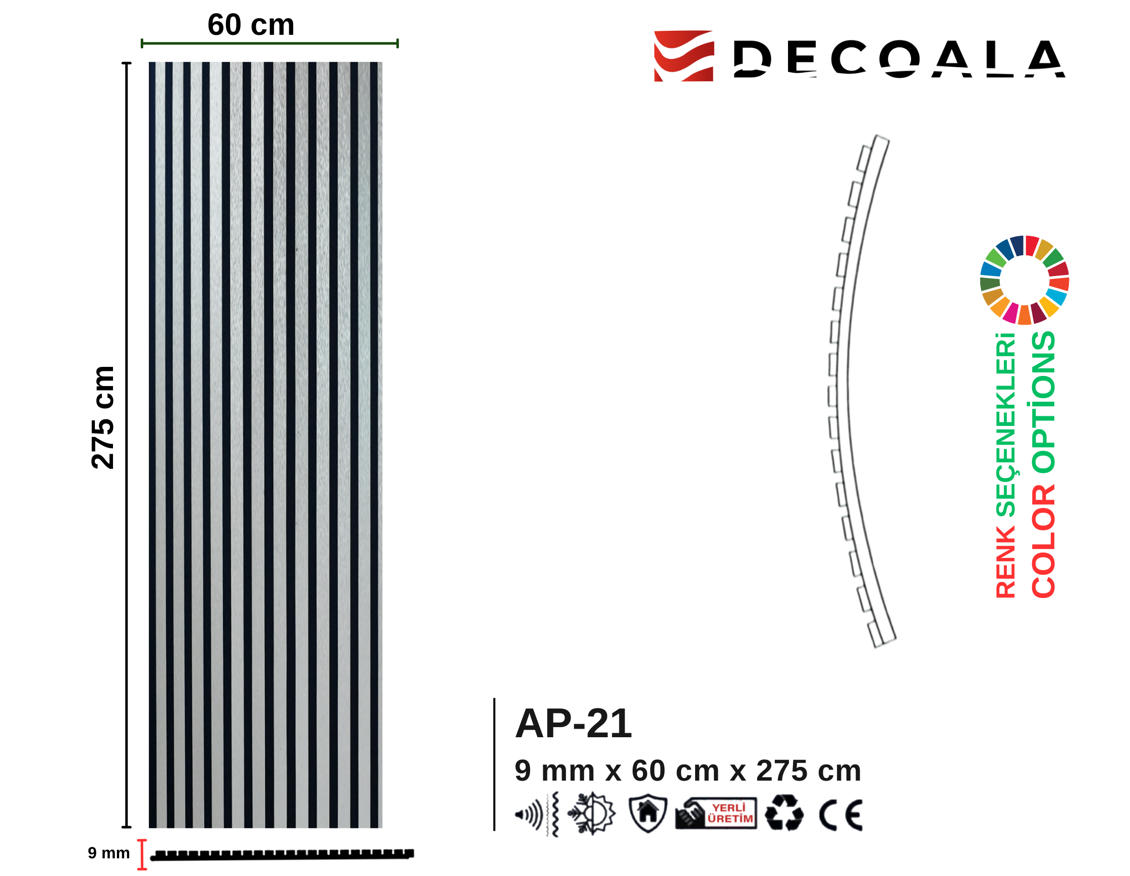 60cm Akustik Panel + Silikon Hediye