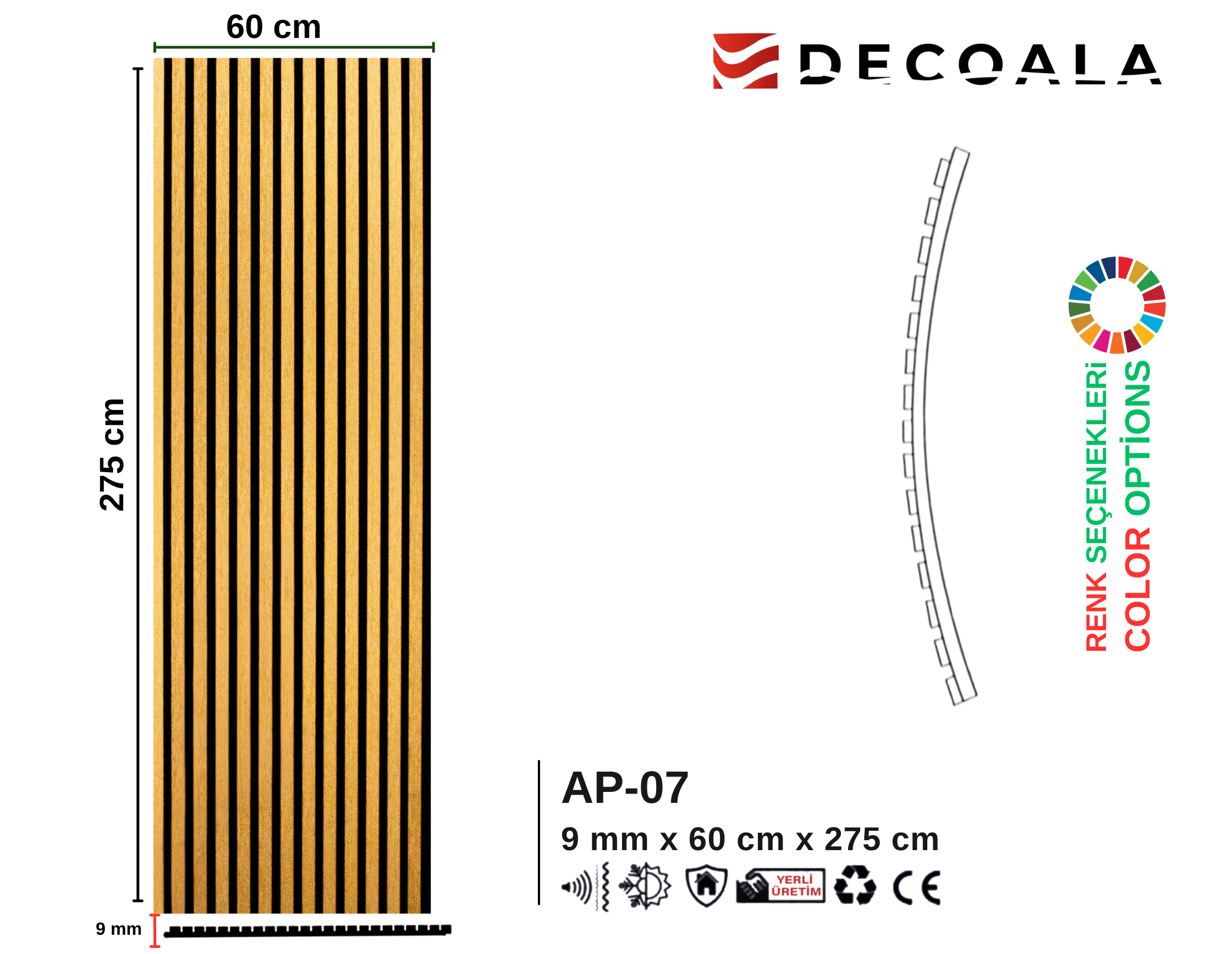 60cm Akustik Panel + Silikon Hediye