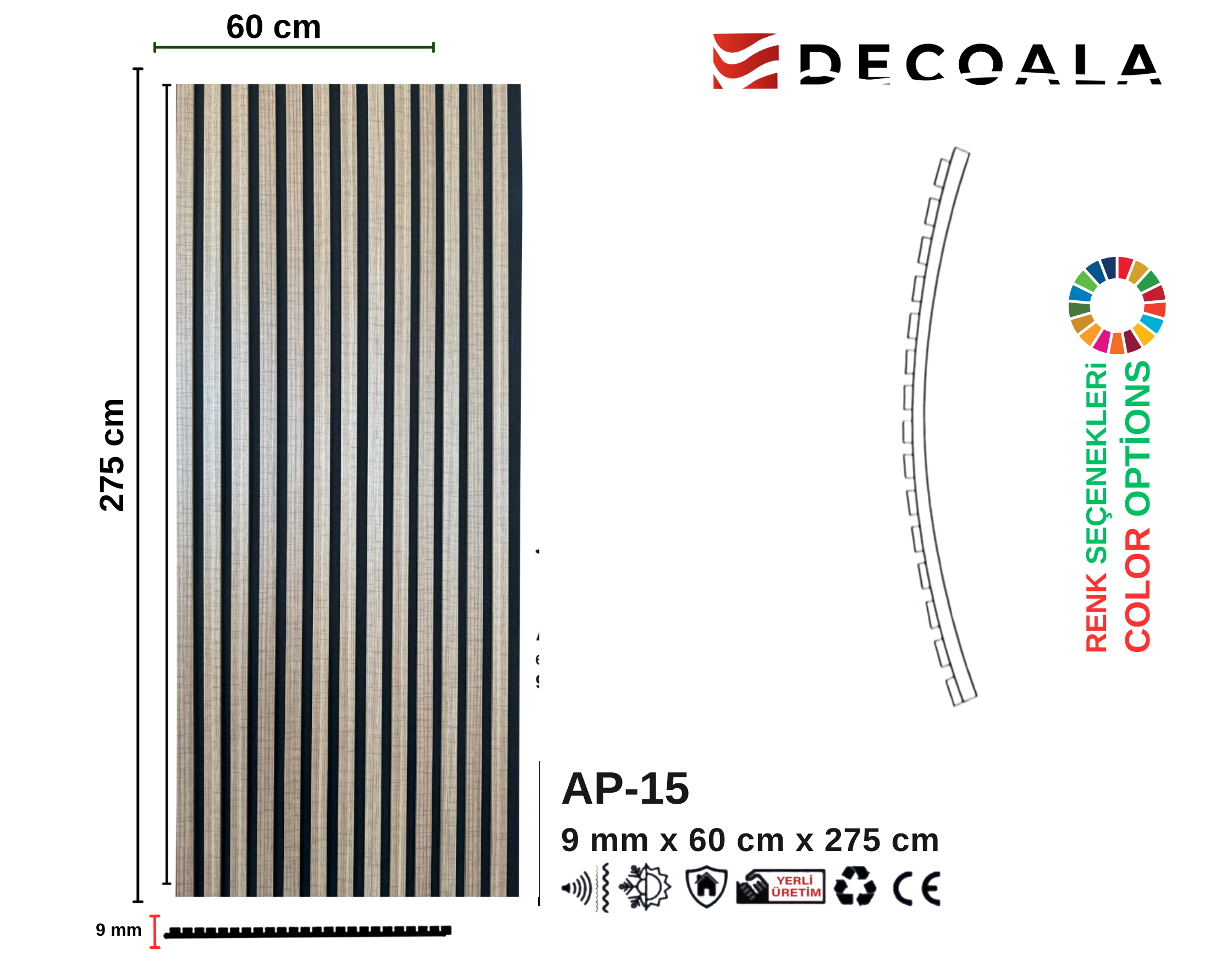 60cm Akustik Panel + Silikon Hediye