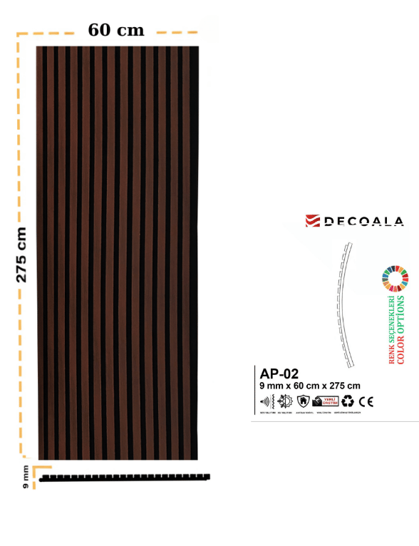 Acoustic Wall Panel - 60x275 cm