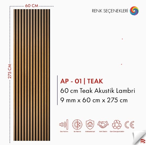 60cm Akustik Panel + Silikon Hediye
