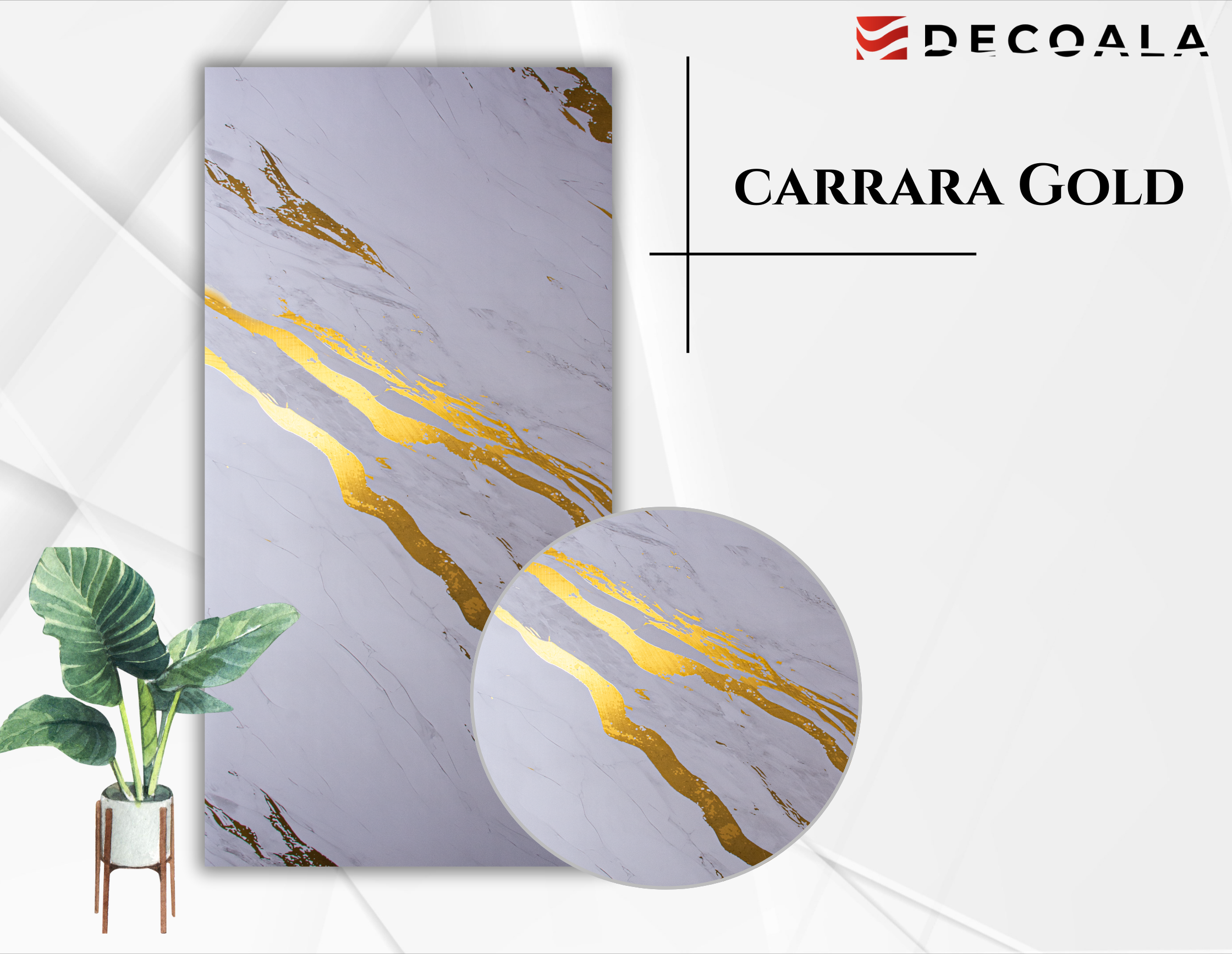 PVC Marble Panel Dazzy Gold