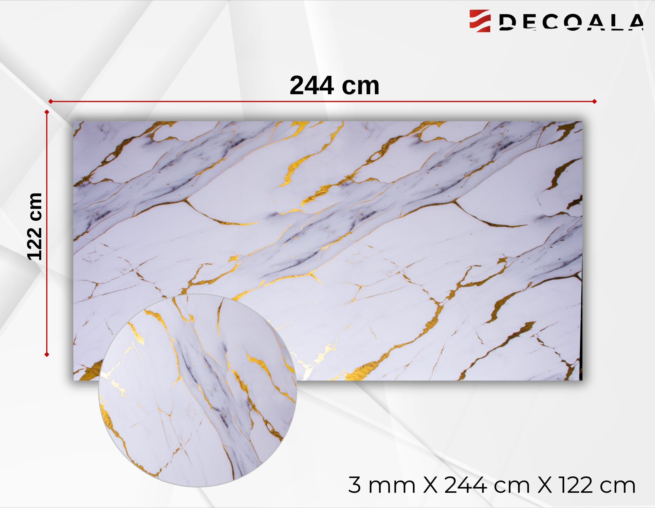 PVC Marble Panel Dazzy Gold
