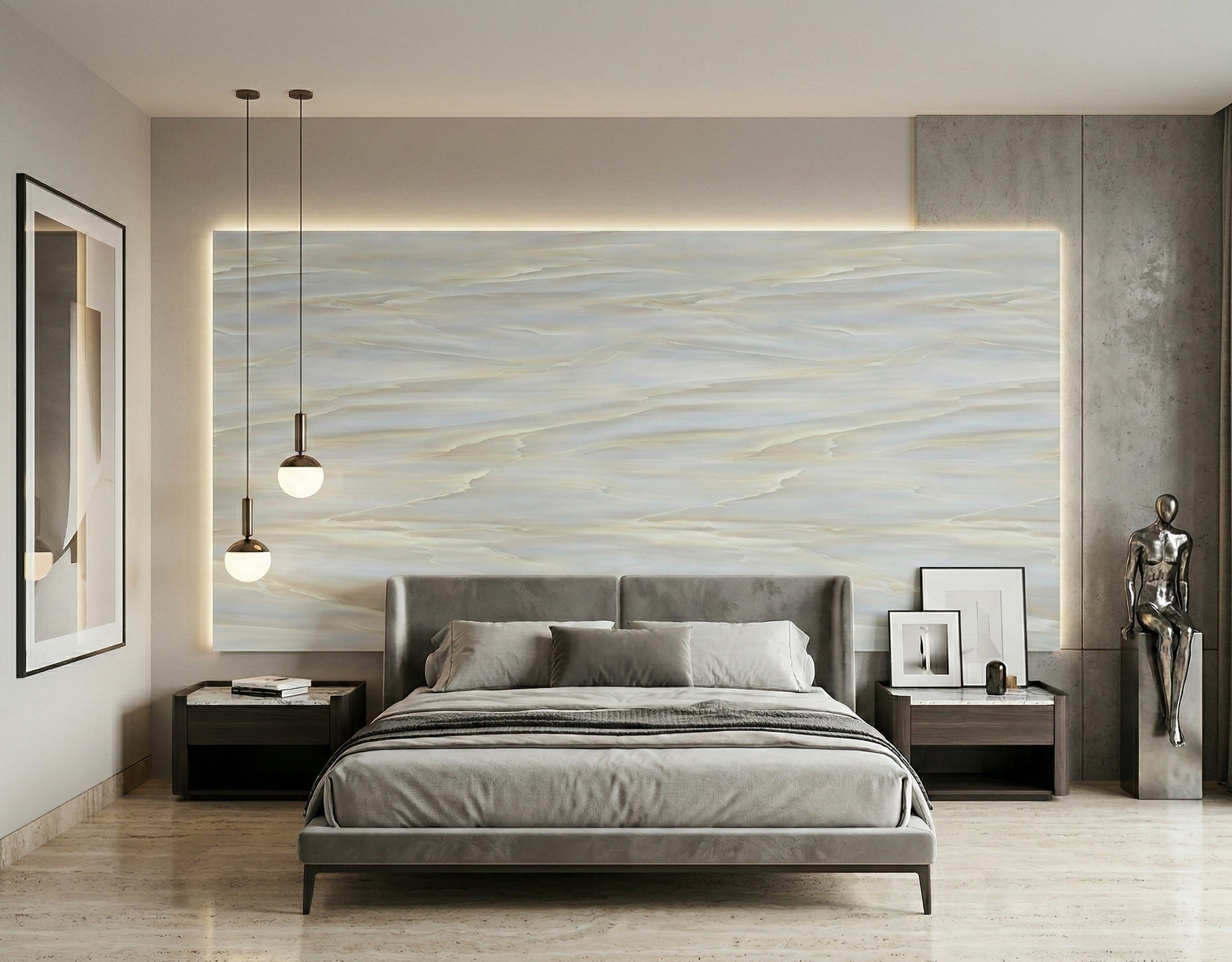 Moji Cream PVC Duvar Paneli