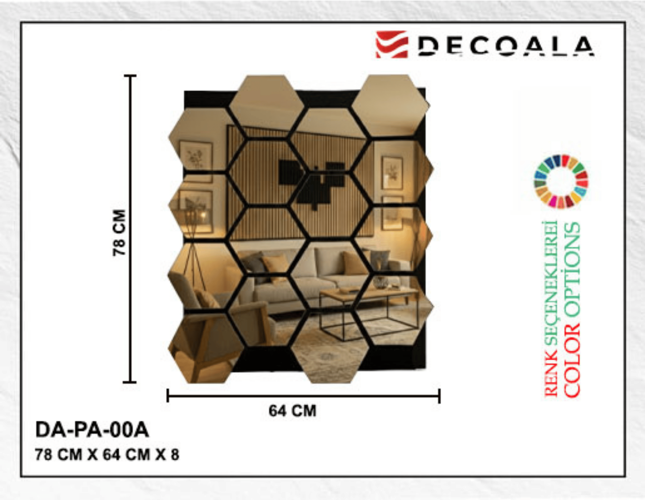 Petek Akustik Ayna Duvar Paneli
