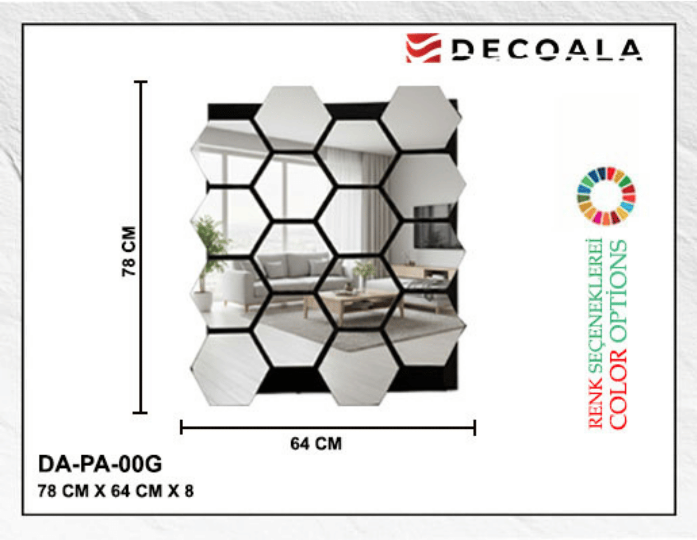 Petek Akustik Ayna Duvar Paneli