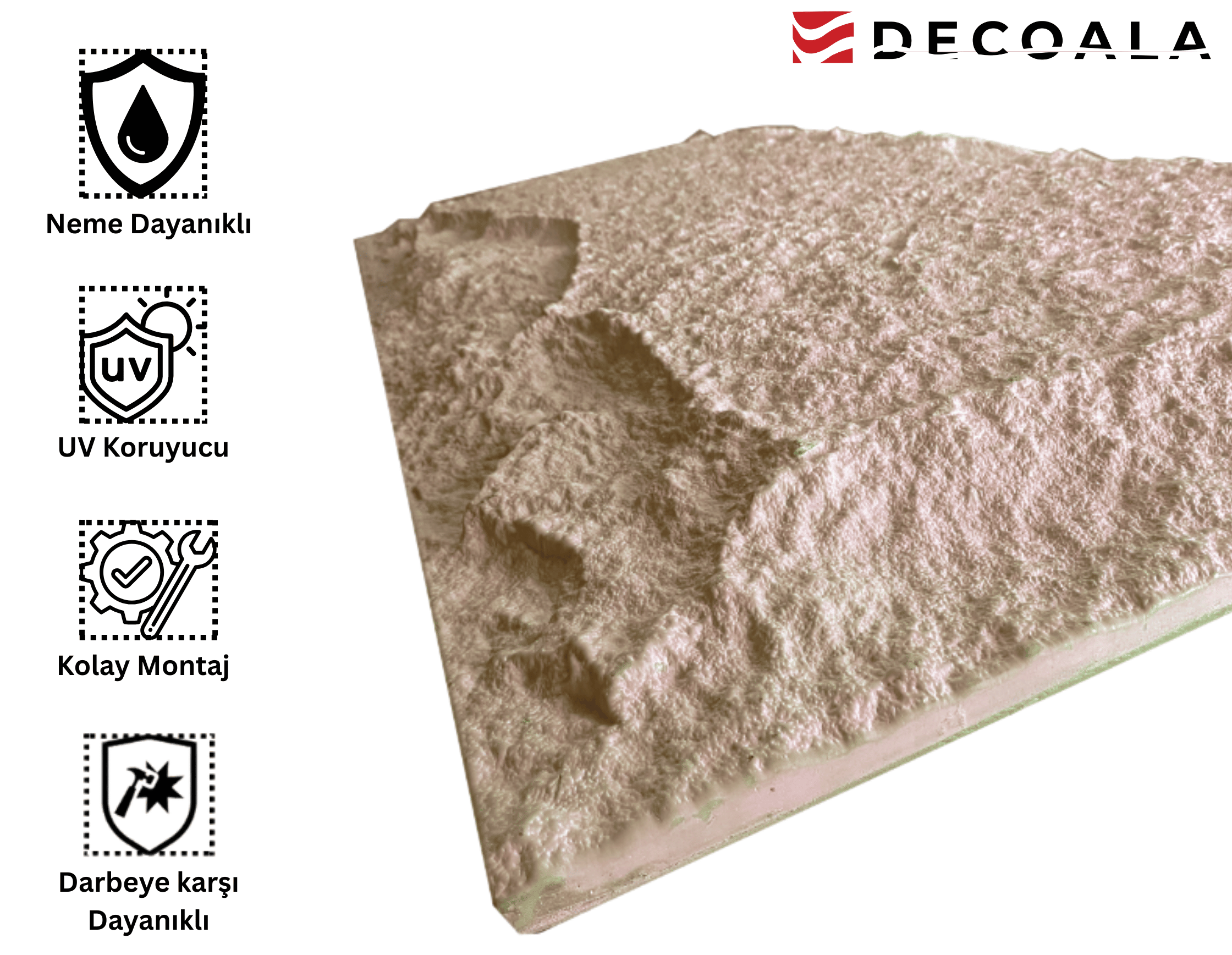 SANDSTONE KAYA GÖRÜNÜMLÜ POLİÜRETAN PANEL