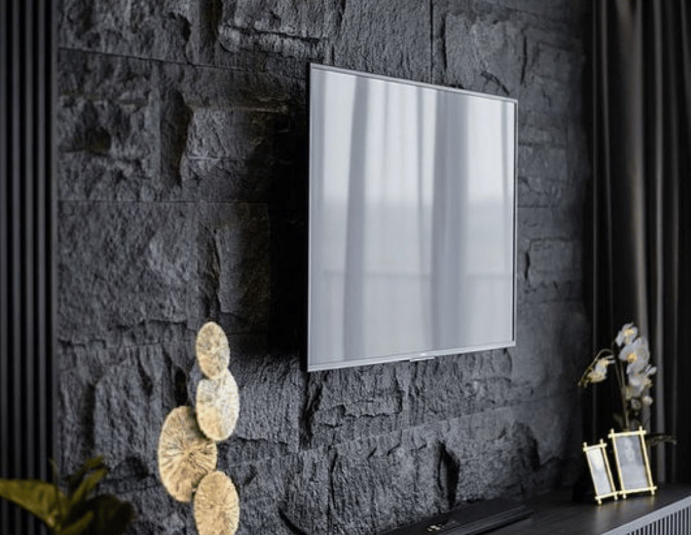 SİYAH KAYA GÖRÜNÜMLÜ POLİÜRETAN PANEL (7 Adet)