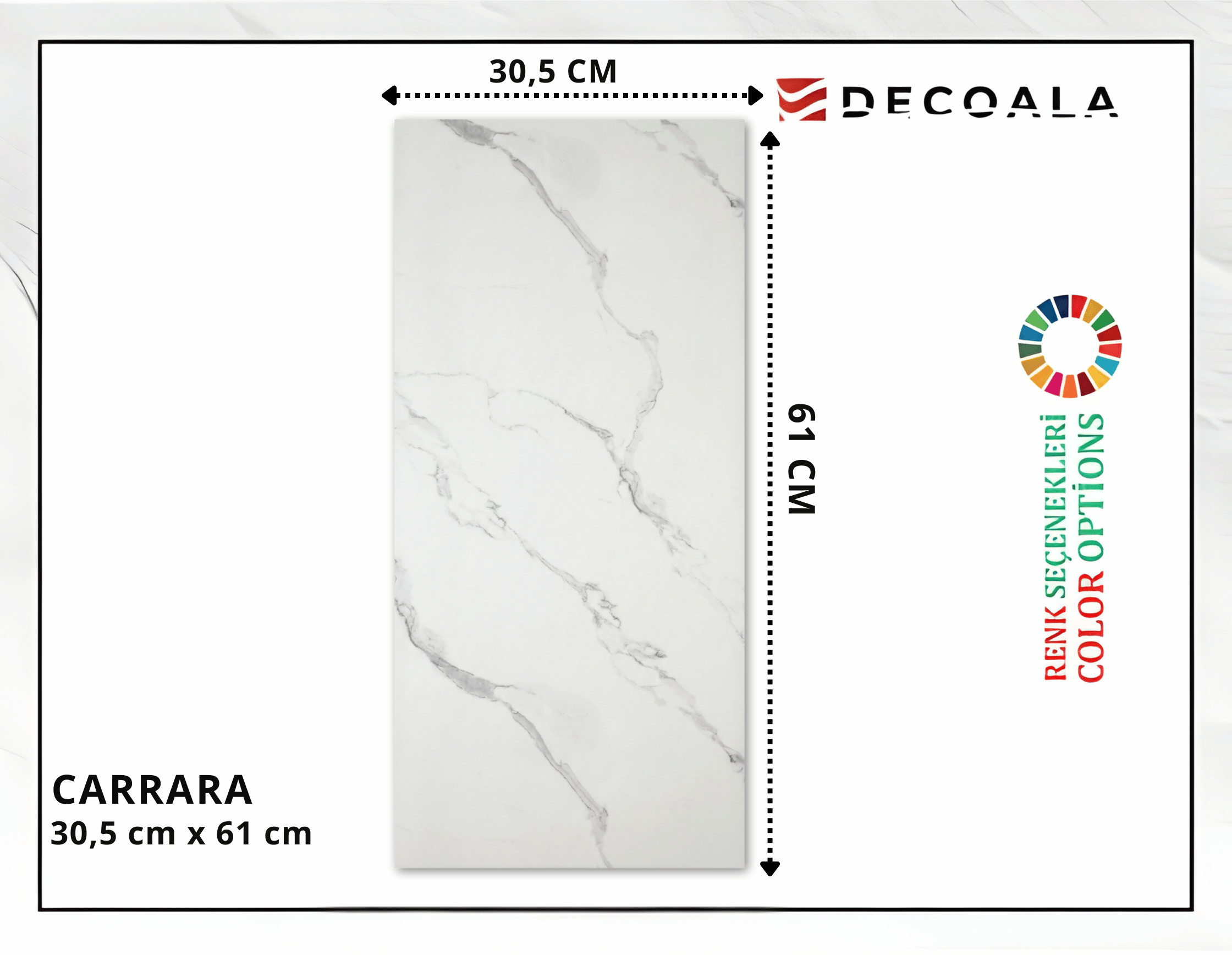 SPC ZEMİN PANELİ CARRARA