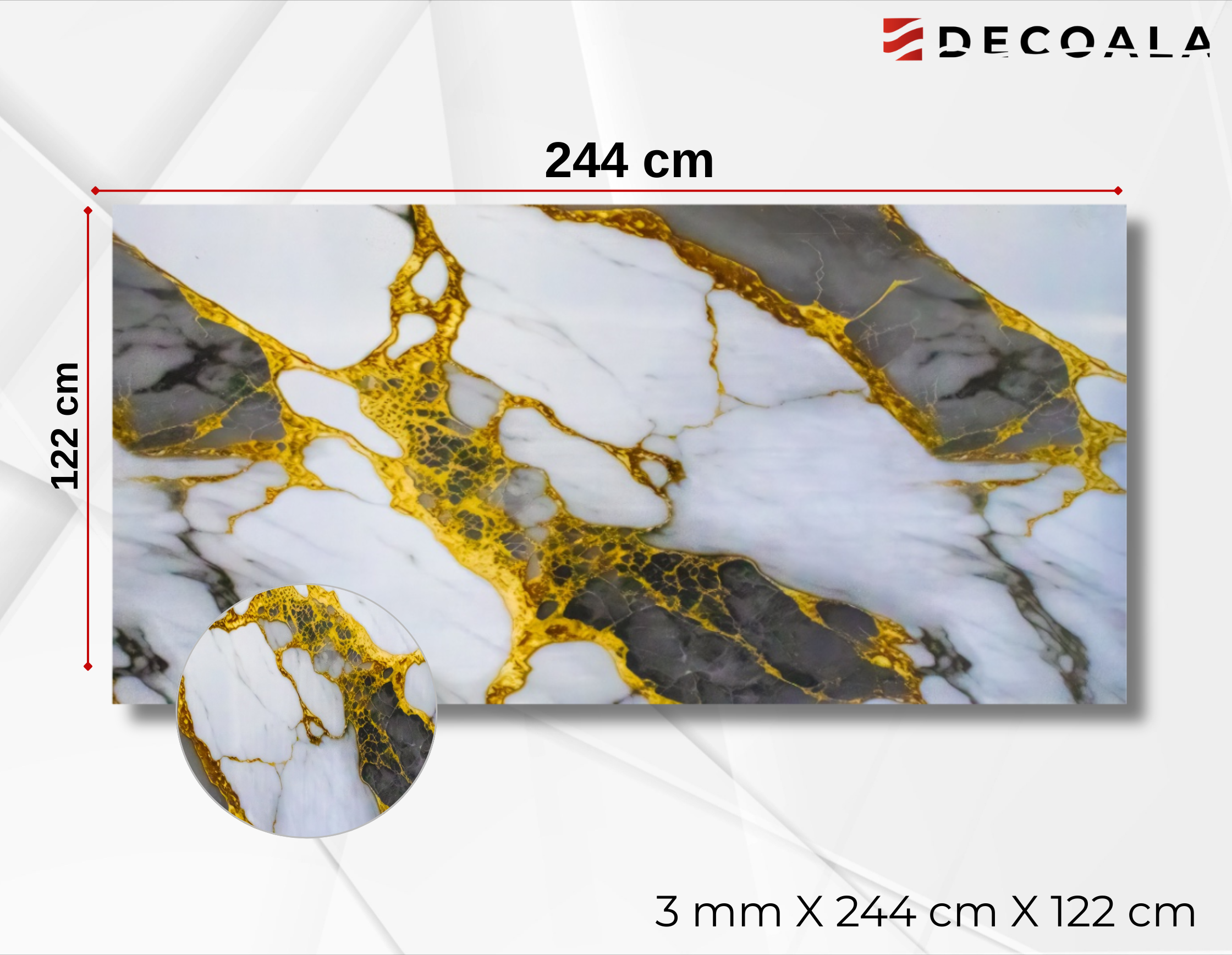Volcano Gold Grey PVC Duvar Paneli