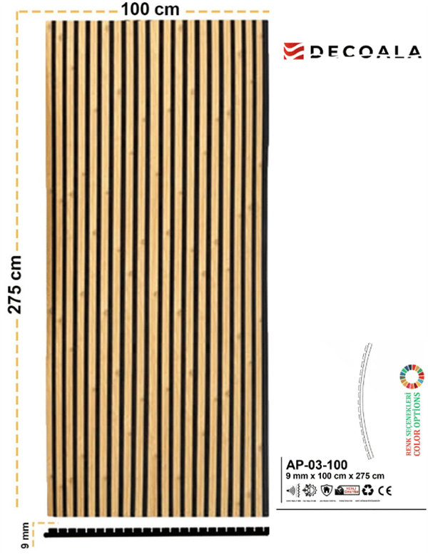 100 cm AKUSTİK LAMBRİ