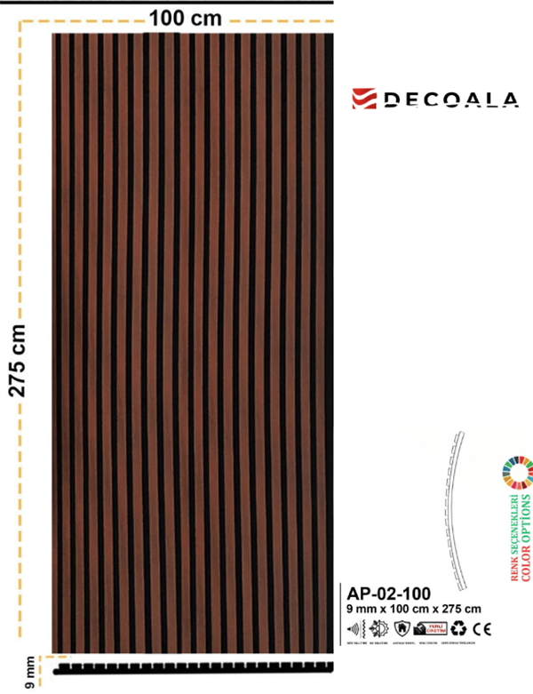 100 cm AKUSTİK LAMBRİ