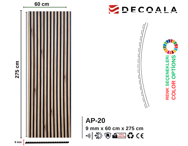 60cm Akustik Panel + Silikon Hediye