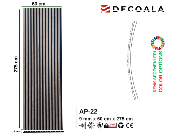 60cm Akustik Panel + Silikon Hediye