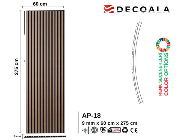 60cm Akustik Panel + Silikon Hediye
