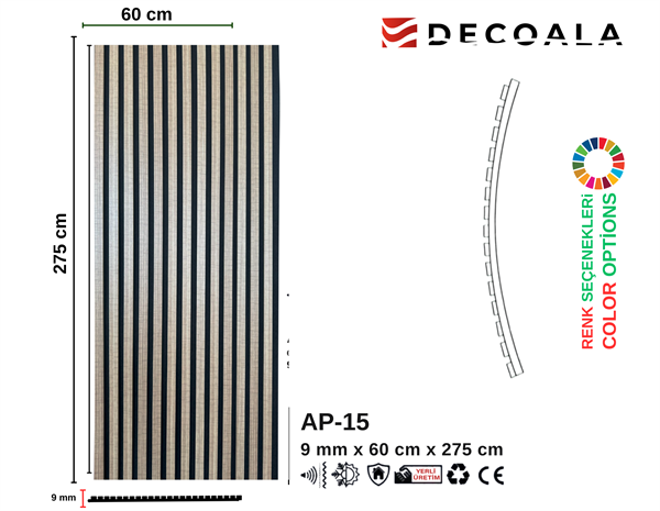 60cm Akustik Panel + Silikon Hediye