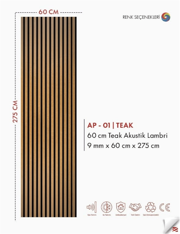60cm Akustik Panel + Silikon Hediye