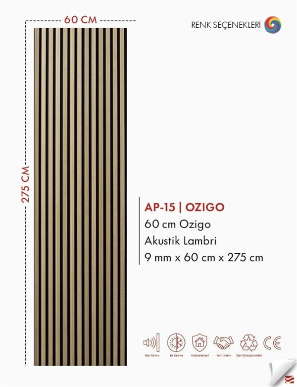 60cm Akustik Panel + Silikon Hediye