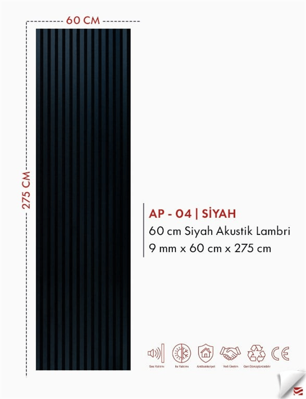 60cm Akustik Panel + Silikon Hediye