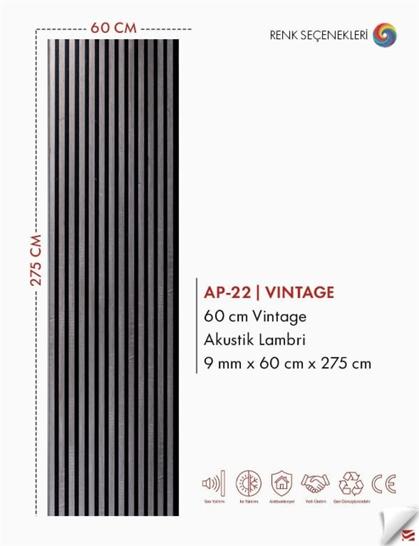 60cm Akustik Panel + Silikon Hediye