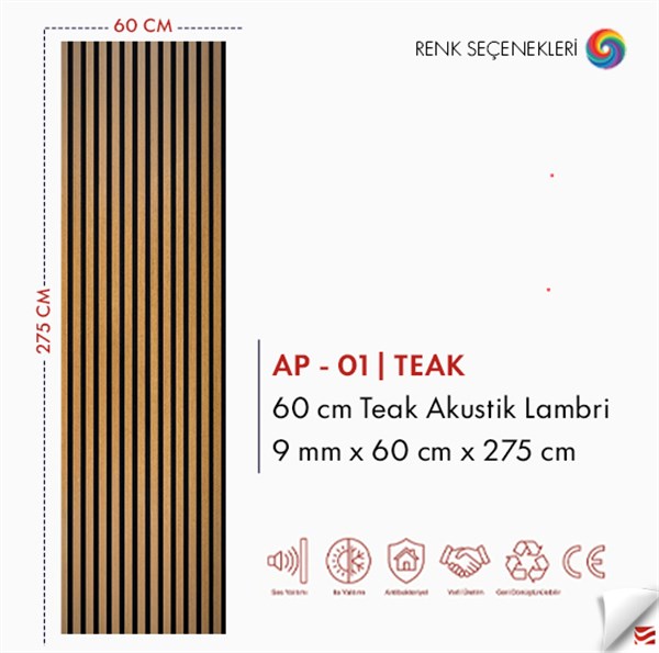 60cm Akustik Panel + Silikon Hediye