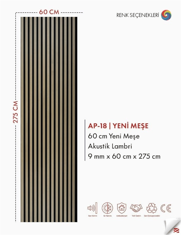60cm Akustik Panel + Silikon Hediye