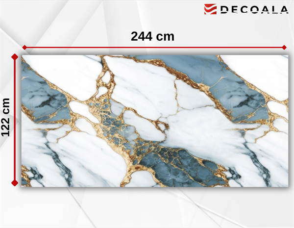 Volcano Gold Blue PVC Duvar Paneli