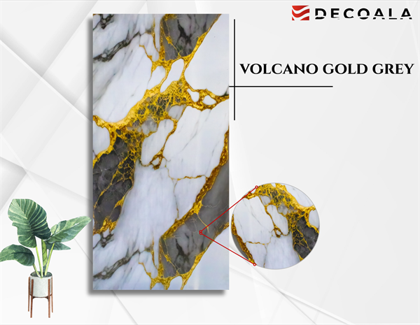 Volcano Gold Grey PVC Duvar Paneli