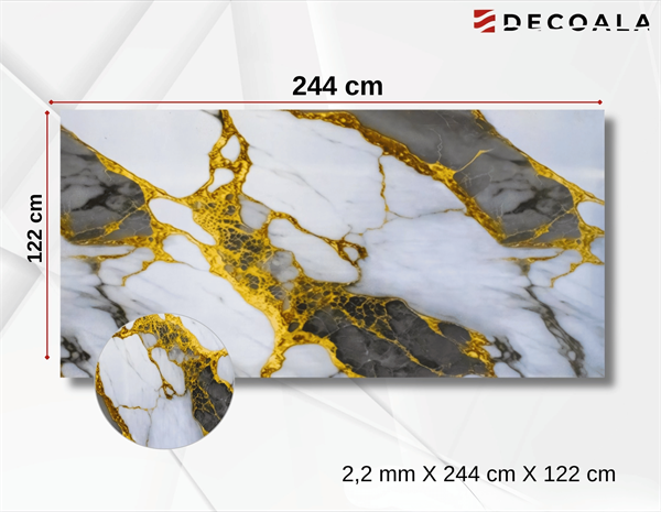 Volcano Gold Grey PVC Duvar Paneli