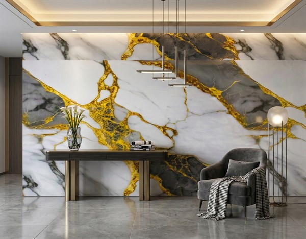 Volcano Gold Grey PVC Duvar Paneli