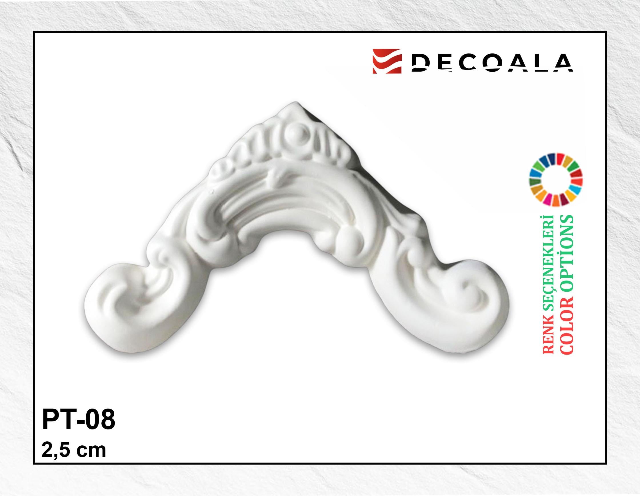 2.5 cm Klasik Köşe Poliüretan Motif